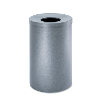 Safco® Open-top Waste Receptacle, Round, Steel, 35 Gal, Black Speckle freeshipping - TVN Wholesale